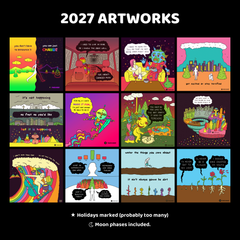 2027 Rainbow Brainskull Calendar