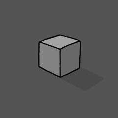 GRAY CUBE (Soft Lightweight T-shirt)