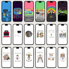 Rainbow Brainskull Wallpaper Pack