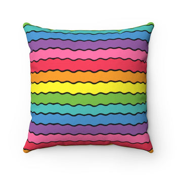 RAINBOW WAVE (Throw Pillow)