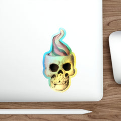 FLAME SKULL (Holographic Die-cut Sticker)