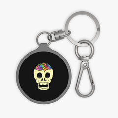 Rainbow Brainskull Keyring