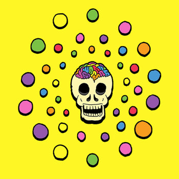 Rainbow Brainskull Dots (Soft Lightweight T-shirt)