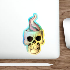 FLAME SKULL (Holographic Die-cut Sticker)