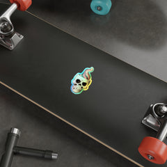 FLAME SKULL (Holographic Die-cut Sticker)