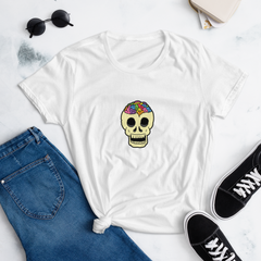 Rainbow Brainskull (Women's Fashion Fit Tee)